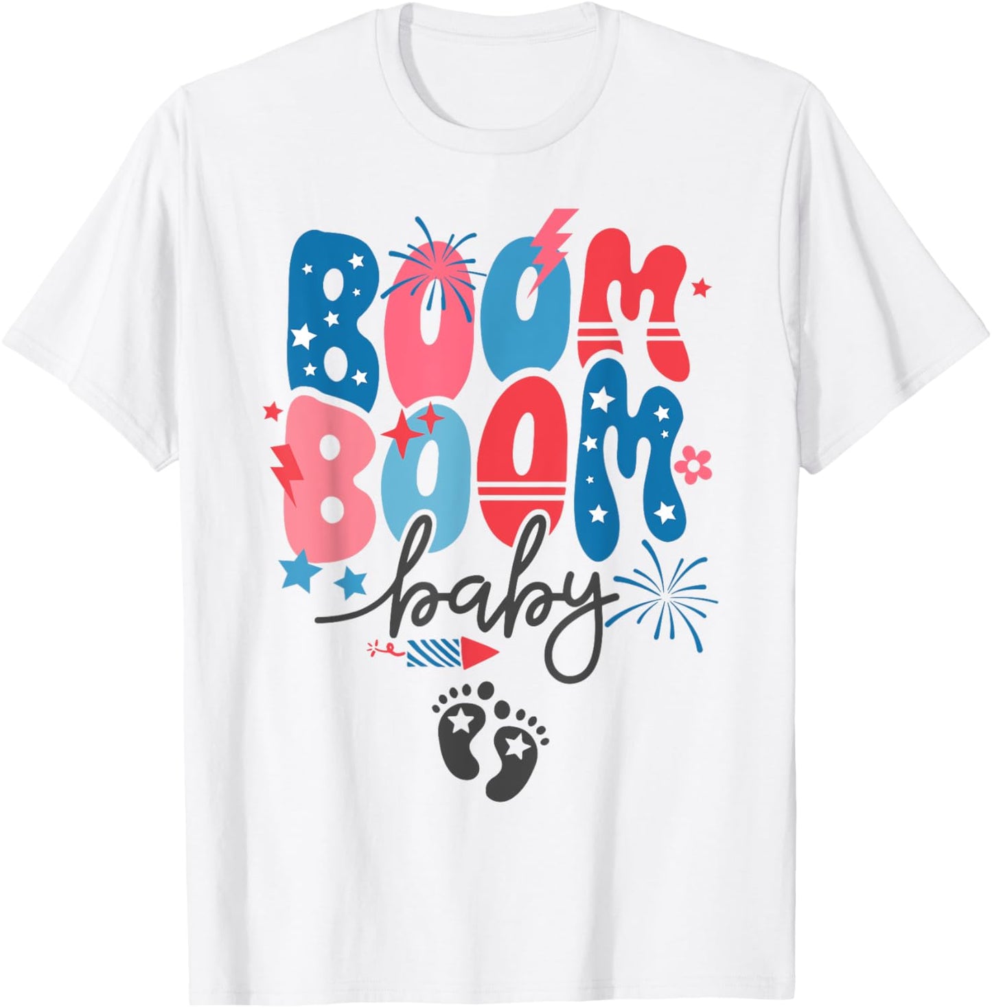 Boom Boom Baby Announcement 4th Of July Pregnancy Reveal T-shirt