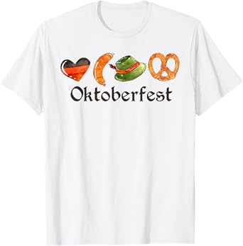 Oktoberfest Beer Drinking Doodles German Prost Pretzel Women T-Shirt