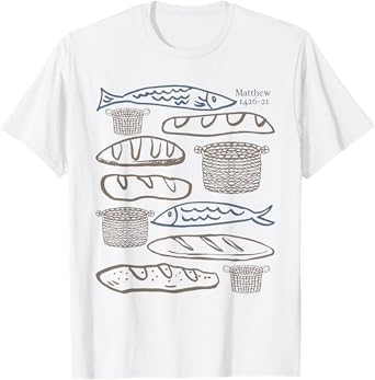 Vintage Five Loaves Two Fish Matthew Christian Bible Verse T-Shirt