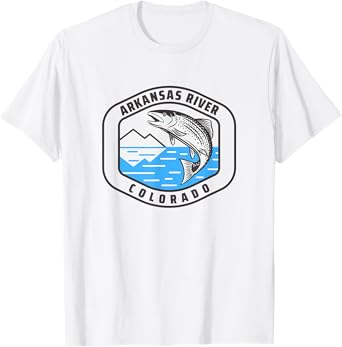 Arkansas River Colorado - Fly Fishing Fisherman T-Shirt