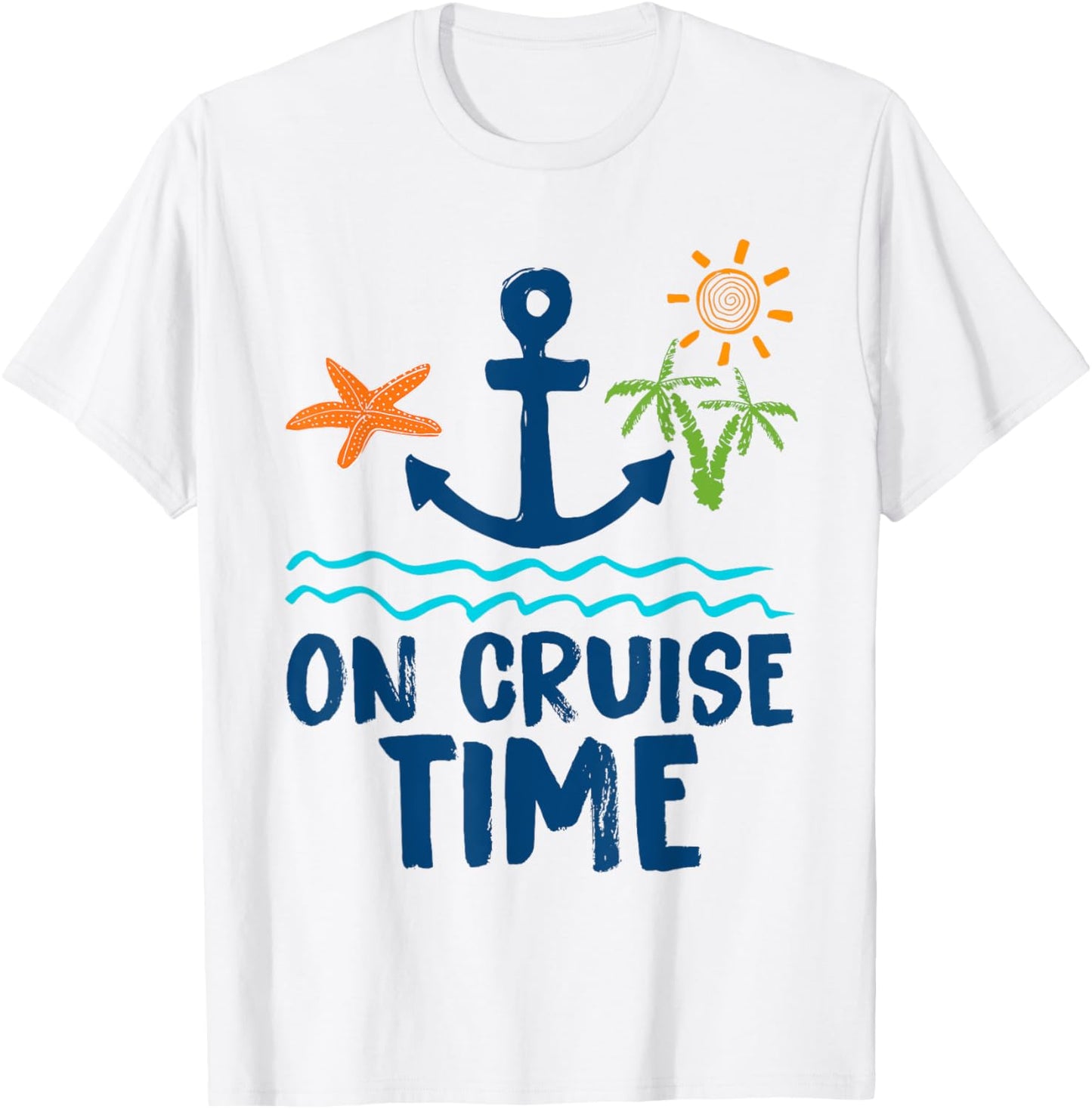 Retro On Cruise Time Summer Vacation Outfits for Women Men T-Shirt