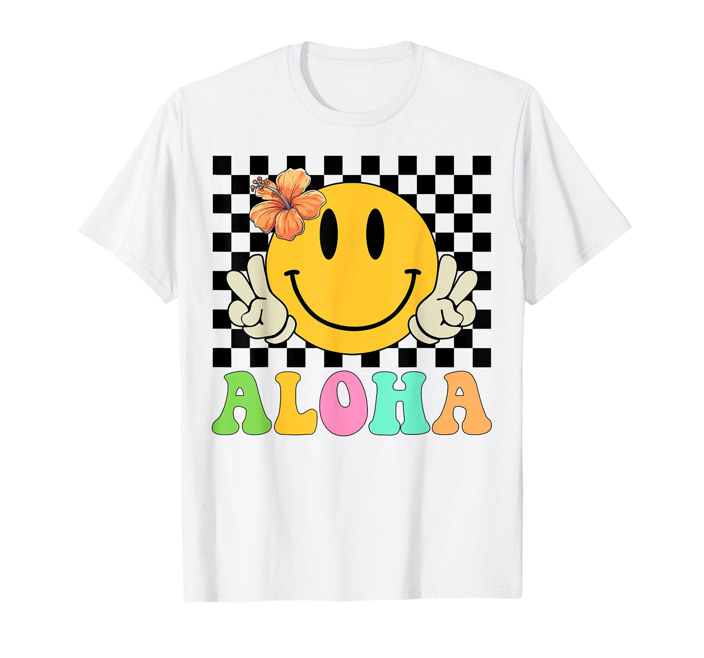 Aloha Shirt Happy Face Vacation Men Women Kids Hawaiian T-Shirt
