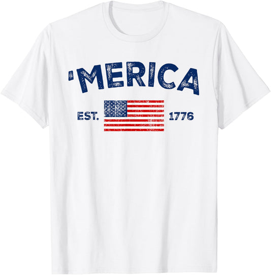 American Flag Patriotic 4th Of July Usa T-shirt