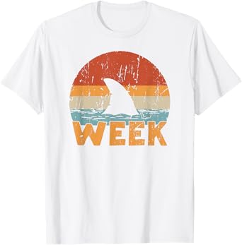 Shark Vintage Ocean Wildlife Week Summer 2025 Shark Lovers T-Shirt