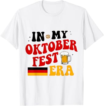 In My Oktoberfest Era Funny Retro Hippy Vintage Groovy Beer T-Shirt