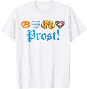 Prost German Oktoberfest Funny Weiner Dog Dachshund Beer T-Shirt