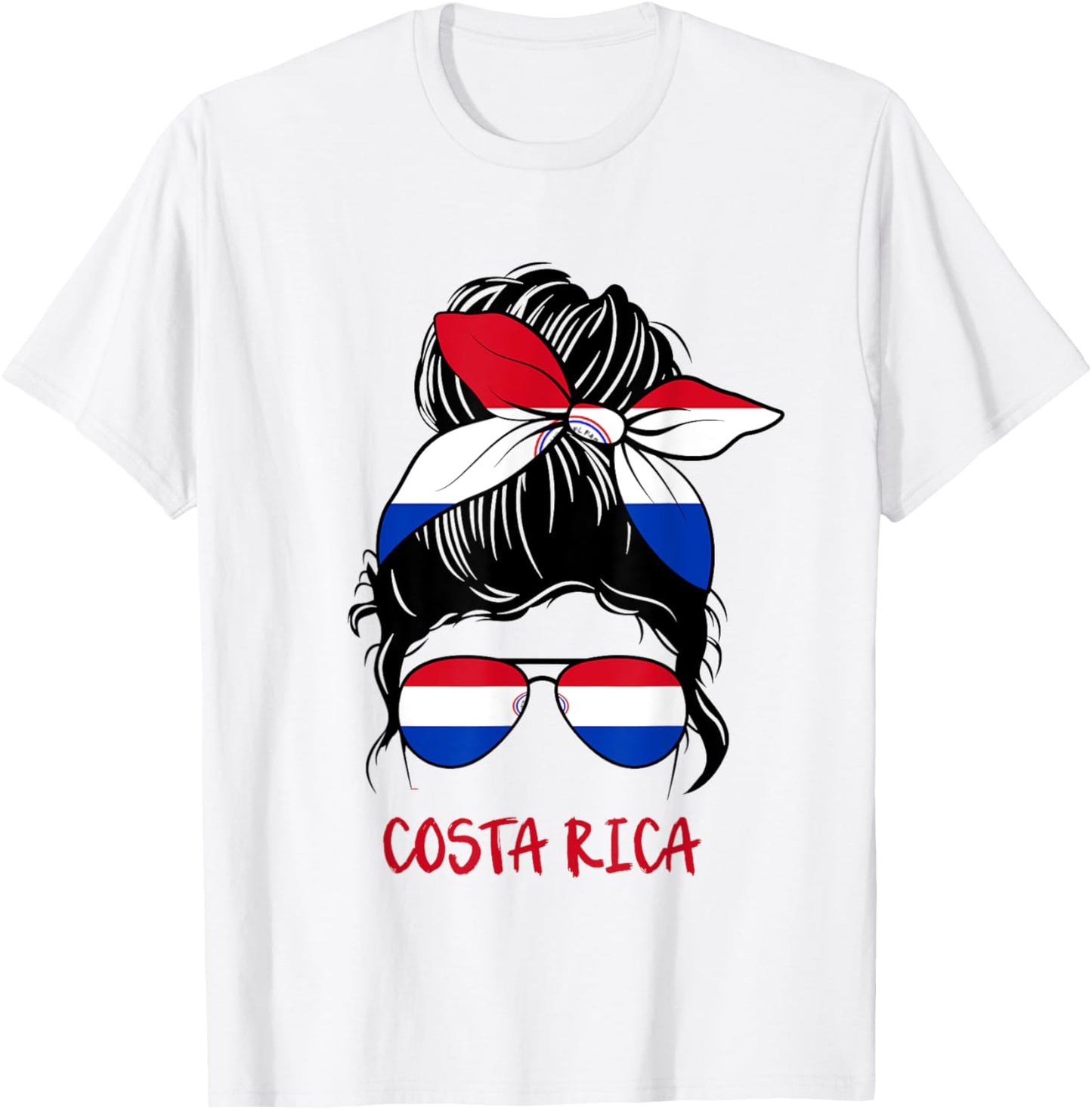 Costa Rica colors headband sunglasses patriotic Costa Rican T-Shirt