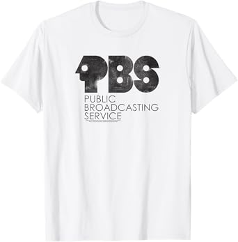 PBS Vintage Groovy Classic Logo Public Broadcasting Service T-Shirt