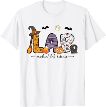 Medical Lab Science Halloween Laboratory Lab Tech Autumn T-Shirt