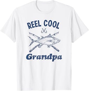 Reel Cool Grandpa Fishing Vintage T-Shirt