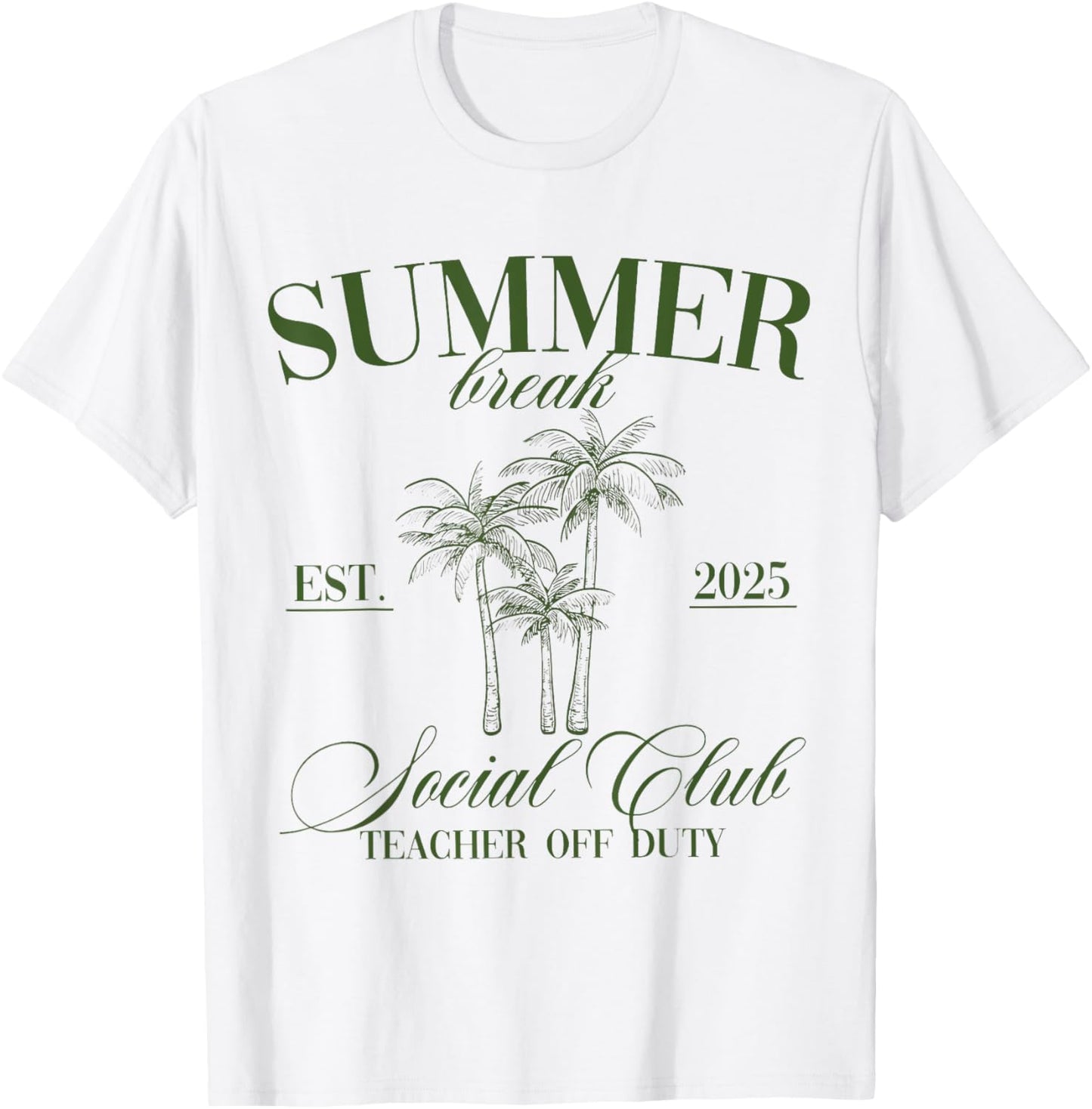 Summer Break Social Club Last Day Of School Teacher Off Duty T-shirt by TeeBrew