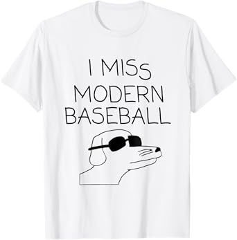 I Miss Modern Baseball Vintage Funny Baseball Meme Tee T-Shirt