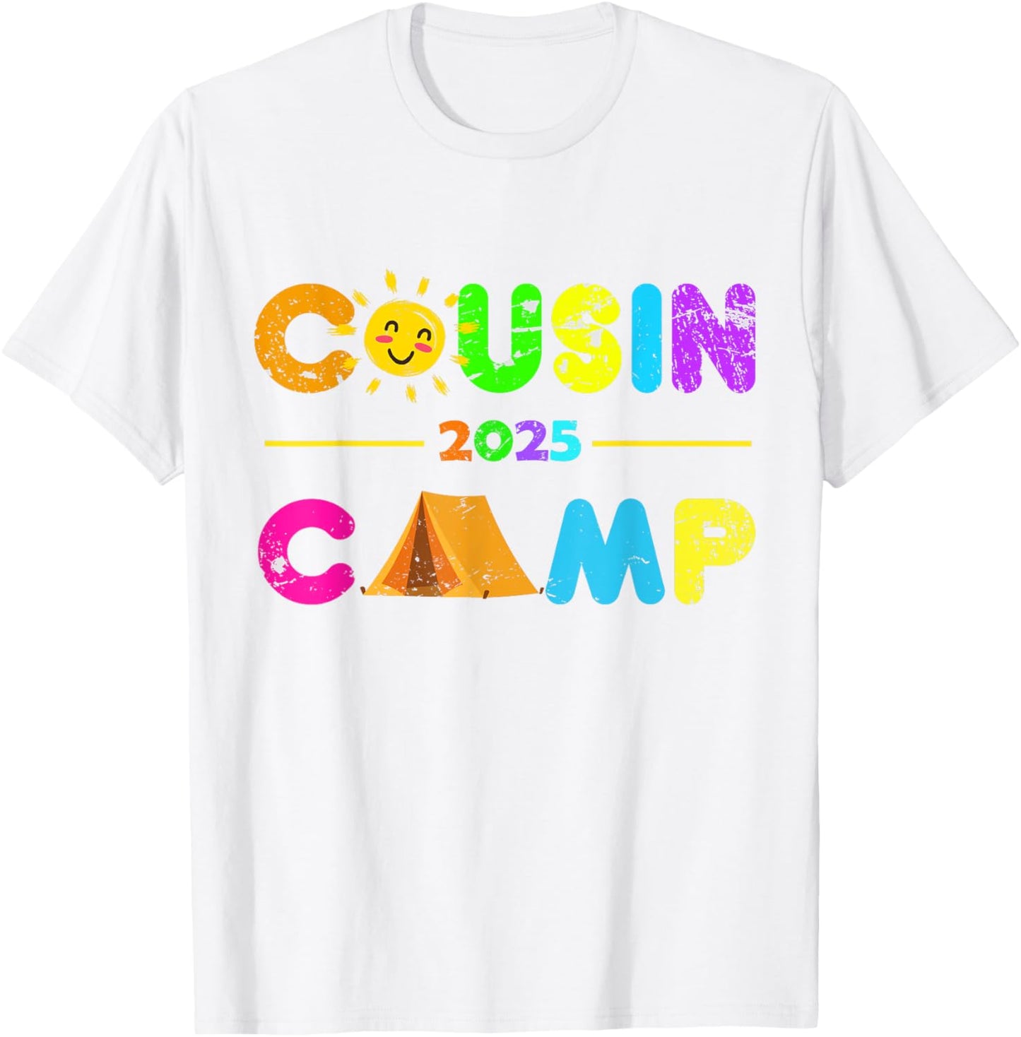 Cousin Camp 2025 Family Camping Summer Vacation Camp 2025 T-Shirt
