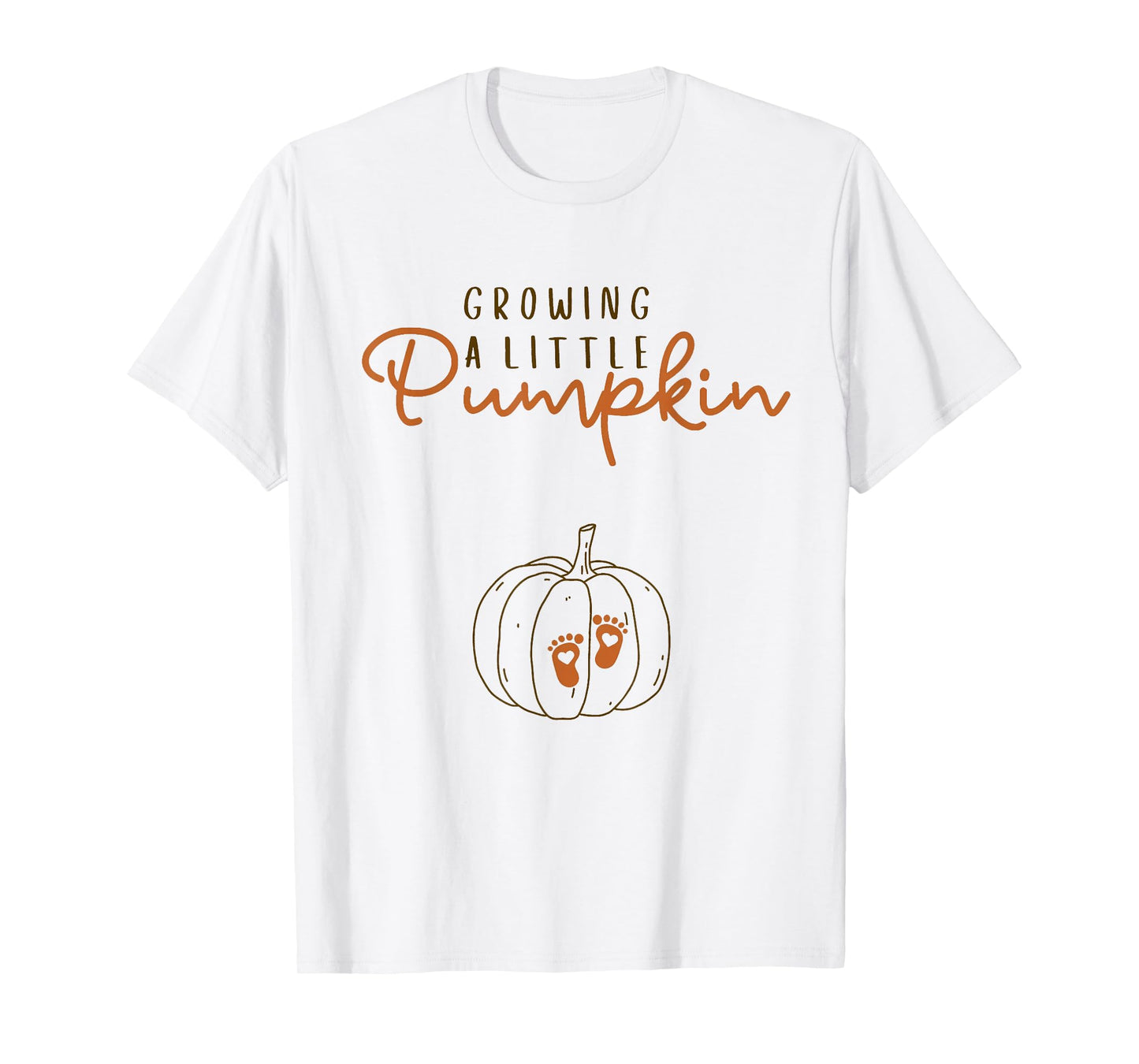 Growing A Little Pumpkin Pregnancy Reveal Halloween T-Shirt