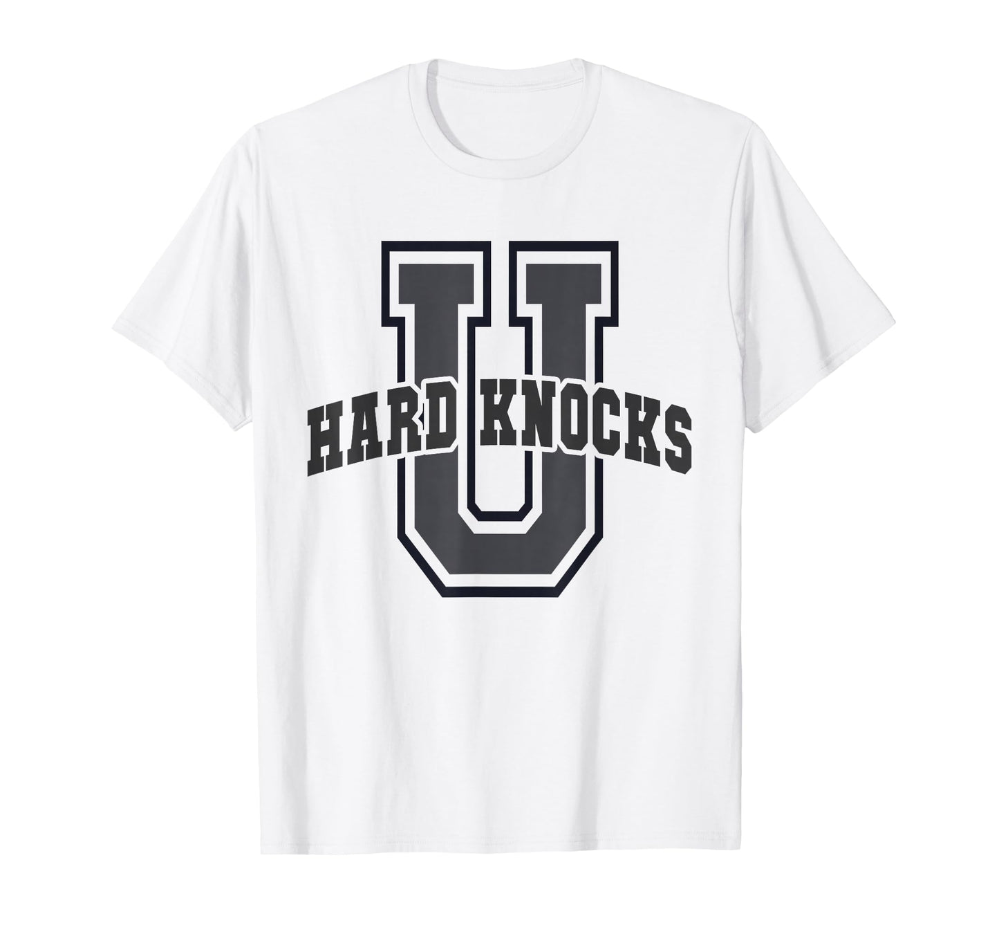 Funny University HARD KNOCKS Life College Mom Cheerleading T-Shirt