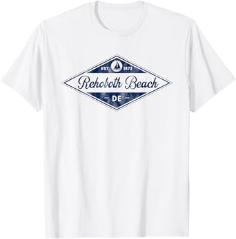 Vintage Rehoboth Beach, DE Boating Established 1873 Souvenir T-Shirt