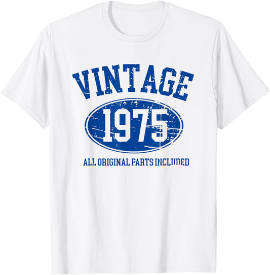 Vintage 1975 Cool Original Retro 50th Birthday Humor Dad Men T-Shirt