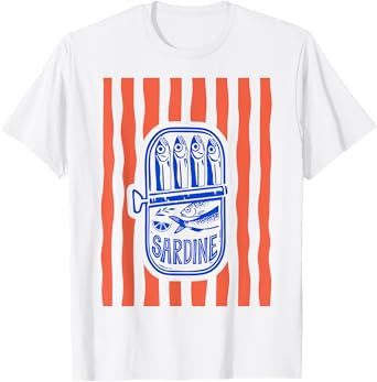 Les sardines fisherman aesthetic coastal sardine Tinned Fish T-Shirt
