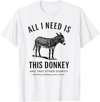 All I Need Is This Donkey Funny Vintage Animal T-Shirt