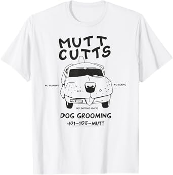 Dumb and Dumber Mutt Cutts Dog Grooming Funny Movie T-Shirt