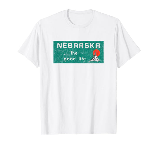 Nebraska The Good Life Vintage Distressed T-Shirt