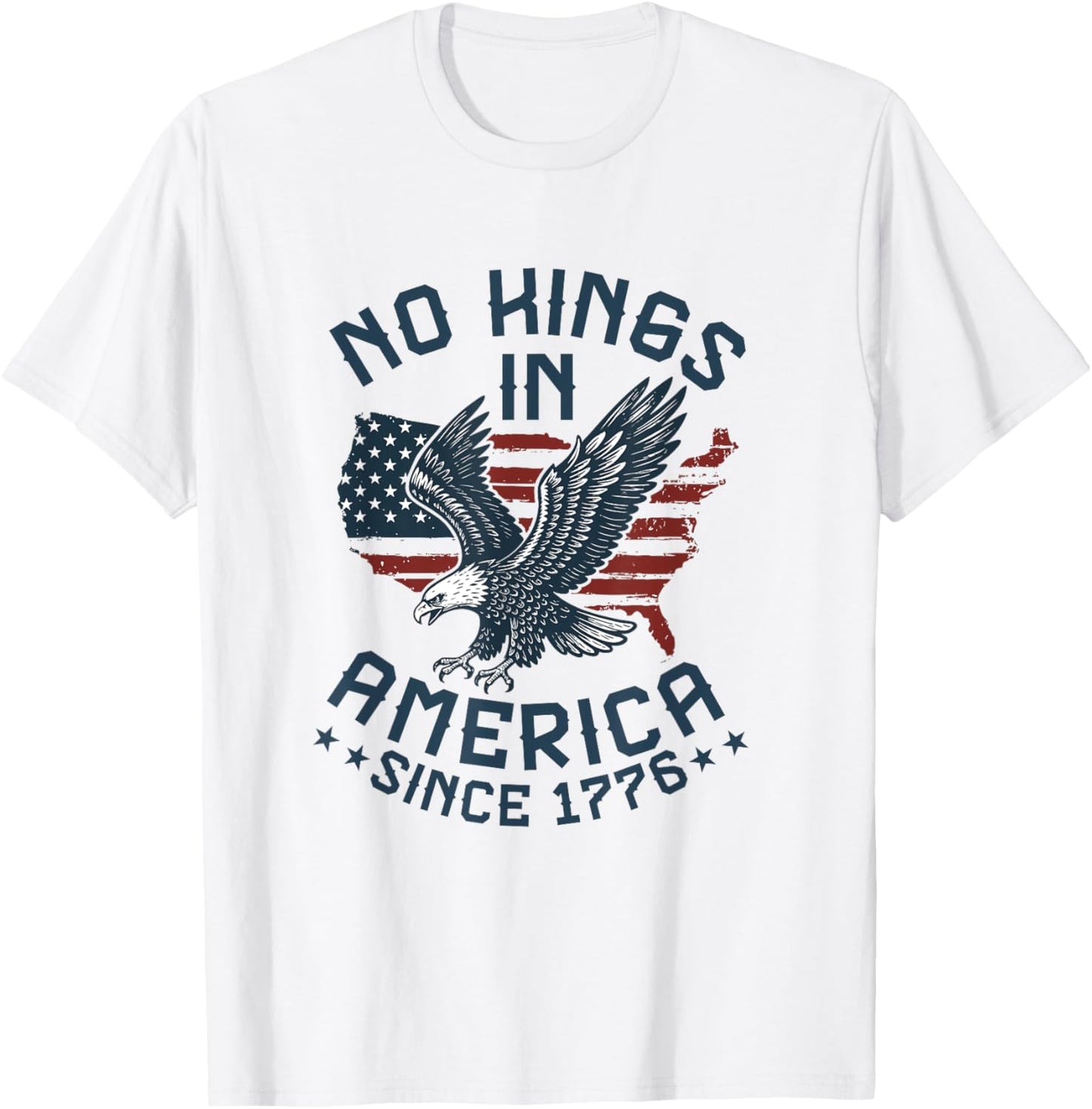 No Kings in America flag Protest Save Democracy Democrat T-Shirt