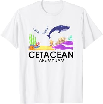 Cetacean are my Jam Whale Sea Panda Ocean Studen Diving T-Shirt