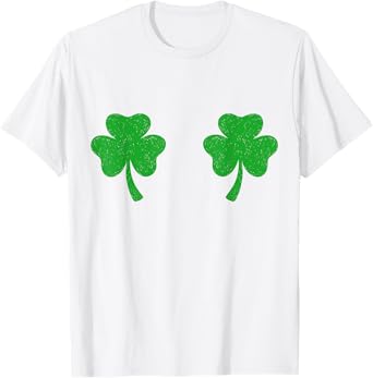 Shamrock Boobs Shirt Irish Boobies St Patricks Day T-Shirt