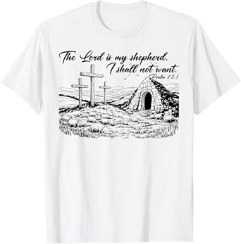 The Lord Is My Shepherd Jesus Christian Sheep Happy Easter T-Shirt