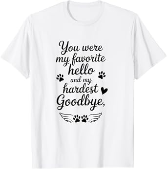 Dog Memorial Gifts for Loss of Dog - Loss of Dog Sympathy T-Shirt