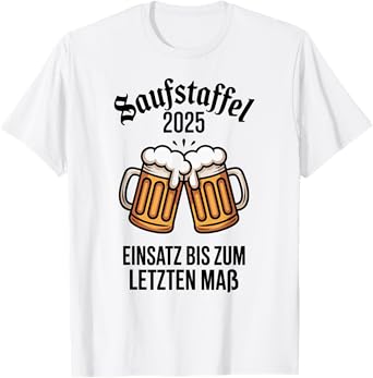 Saufstaffel 2025 Beer Squad Oktoberfest Drinking Team T-Shirt