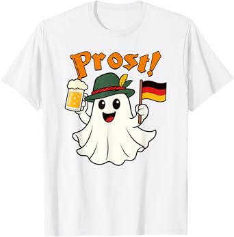 Oktoberfest Beer Lover Germany Boo Ghost Drinking Prost T-Shirt