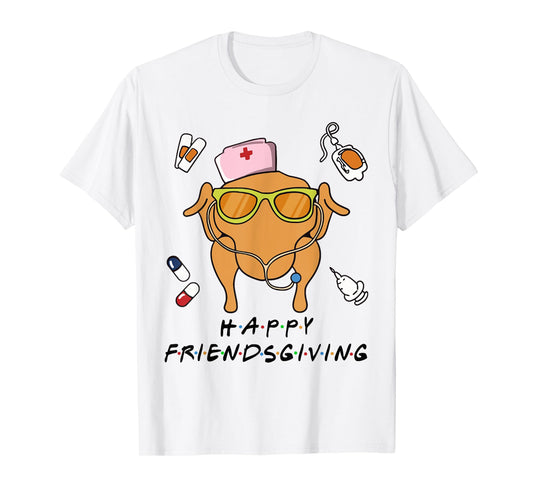 Funny Turkey Nurse Happy Thanksgiving Fall Autumn Nurse Life T-Shirt