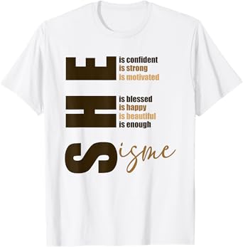 She's Confident educated Melanin Black History Women T-Shirt