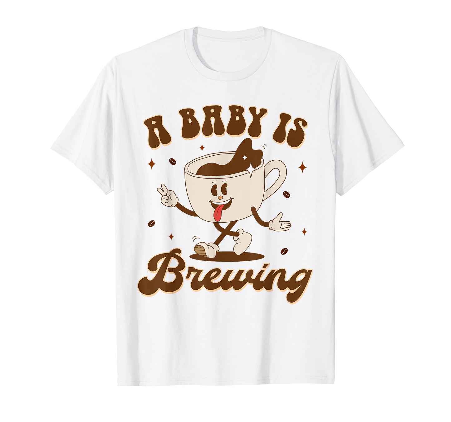 Pregnancy Announcement Mommy To Be Coffee A Baby Is Brewing T-Shirt