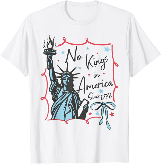 No Kings In America Shirt 4th Of July Men Women T-shirt
