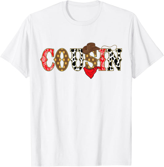Cousin Western Family Matching Birthday Cowboy Cowgirl T-Shirt