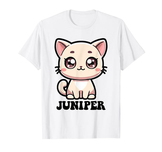 Juniper Cute Kitty Cat Design for Girls Name Juniper T-Shirt