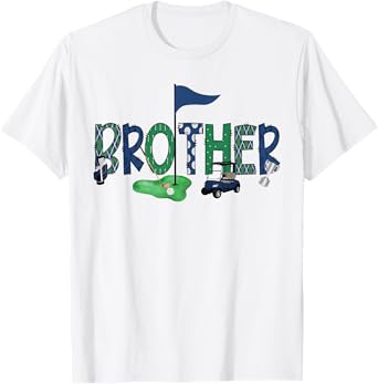 Brother Of The Birthday Boy Hole in One Golf Sport Matching T-Shirt
