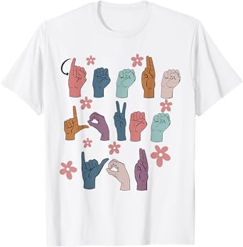 Jesus Loves You ASL Sign Language Christian Women Girls T-Shirt