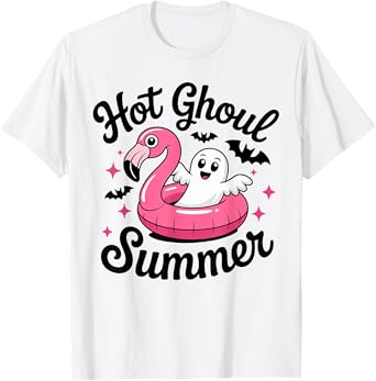 Hot Ghoul Summer Halloween Ghost pool party T-Shirt