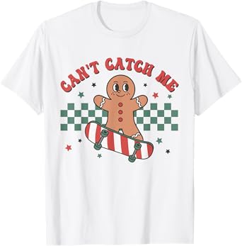 Can't Catch Me Gingerbread Christmas Cookies Toddler Kids T-Shirt