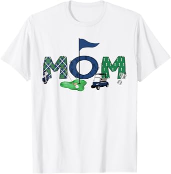 Mom Of The Birthday Boy Hole in One Golf Sport Matching T-Shirt