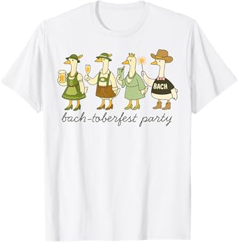 Bachtoberfest Party Funny Oktoberfest Silly Goose Bach Beer T-Shirt