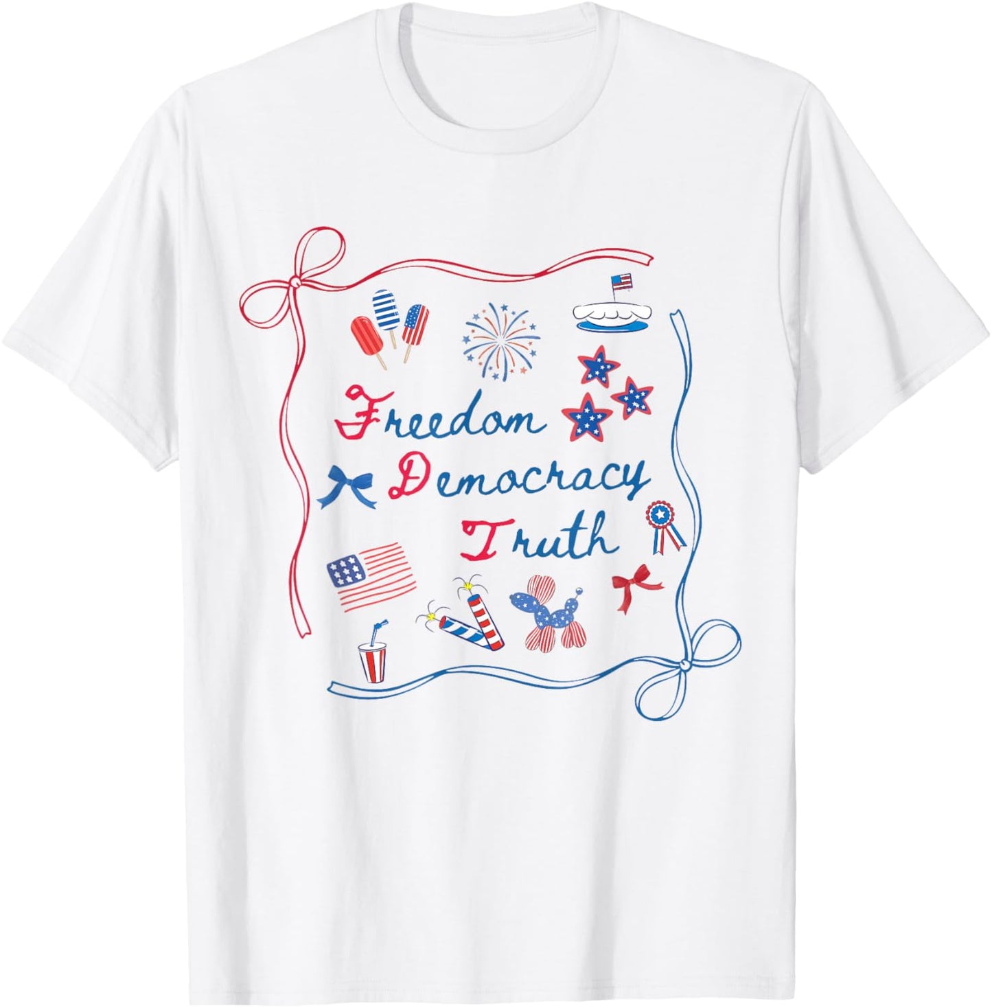 Patriotic Subtle Anti-trump Coquette Patriotic 4th Of July T-Shirt