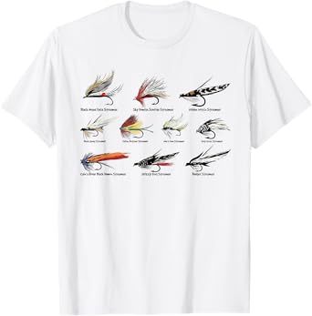Vintage Fly Fishing Lures in Color T-shirt T-Shirt