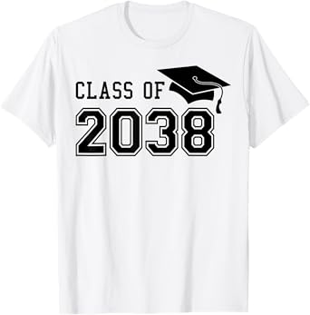 Class of 2038 Grow With Me First Day of School Handprint T-Shirt