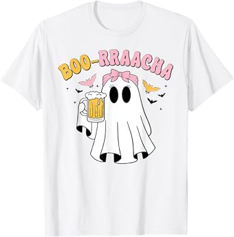 Boo-Rracha Ghost Borracho Beer Mexican Hispanic Halloween T-Shirt