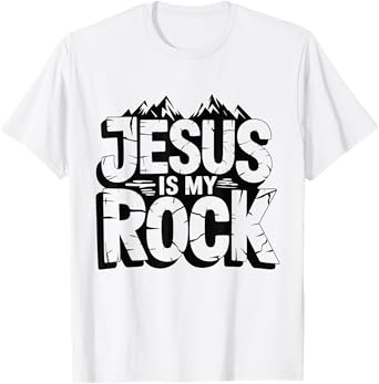 Biblical Jesus Is My Rock Christian T-Shirt