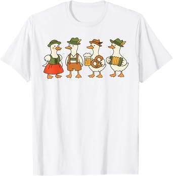Oktoberfest Just a Fest Goose German Beer Prost Drinking T-Shirt